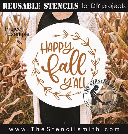 9009 happy fall y'all stencil - The Stencilsmith
