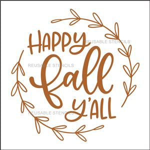 9009 happy fall y'all stencil - The Stencilsmith
