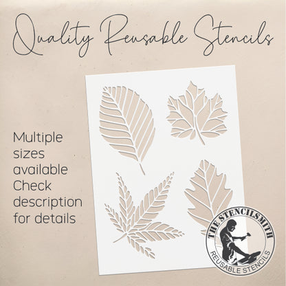 9010 leaves stencil