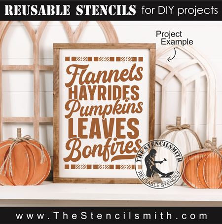 9015 Flannels Hayrides stencil - The Stencilsmith
