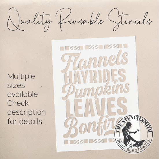9015 Flannels Hayrides Stencil