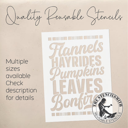 9015 Flannels Hayrides Stencil
