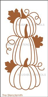 9017 stack of pumpkins stencil - The Stencilsmith