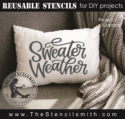 9018 sweater weather stencil - The Stencilsmith