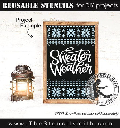 9018 sweater weather stencil - The Stencilsmith
