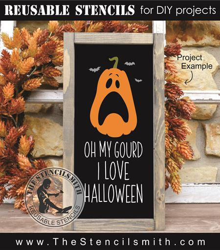9020 Oh my gourd Halloween stencil - The Stencilsmith