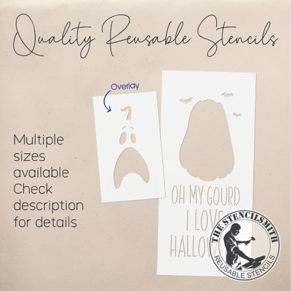 9020 Oh my gourd Halloween stencil