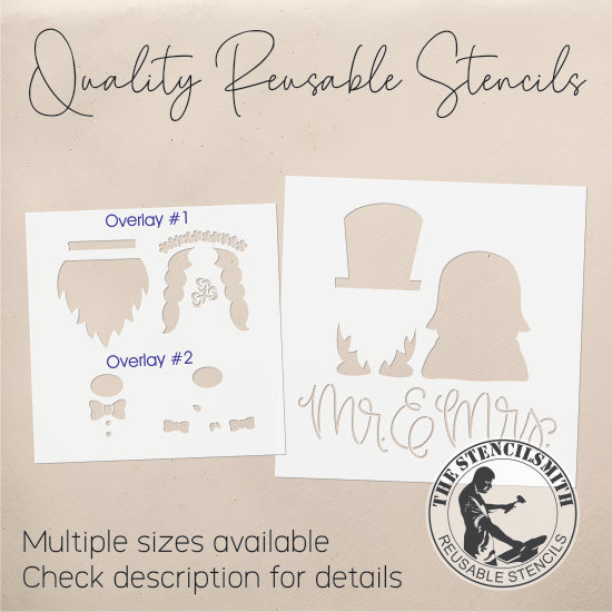 9021 Mr. & Mrs. gnome stencil
