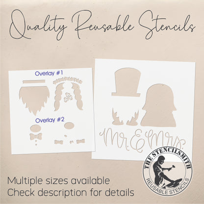 9021 Mr. & Mrs. gnome stencil