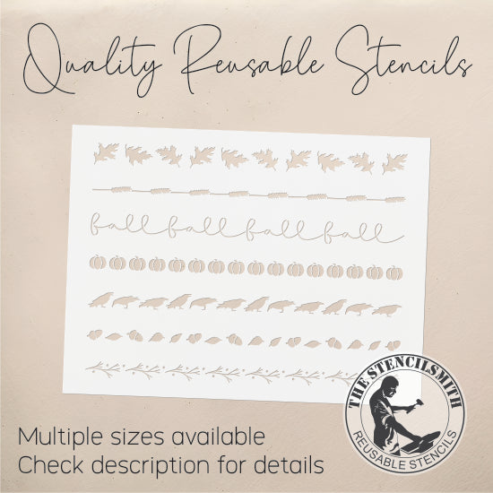 9025 Fall borders stencil