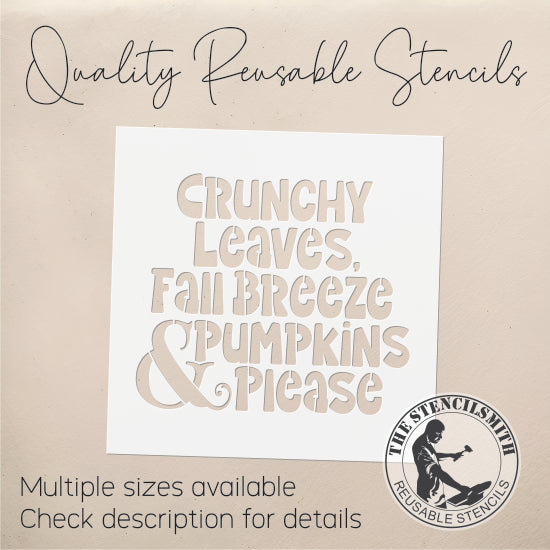 9041 Crunchy Leaves Fall Breeze Stencil