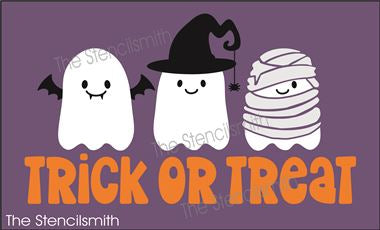 9049 trick or treat ghosts stencil - The Stencilsmith