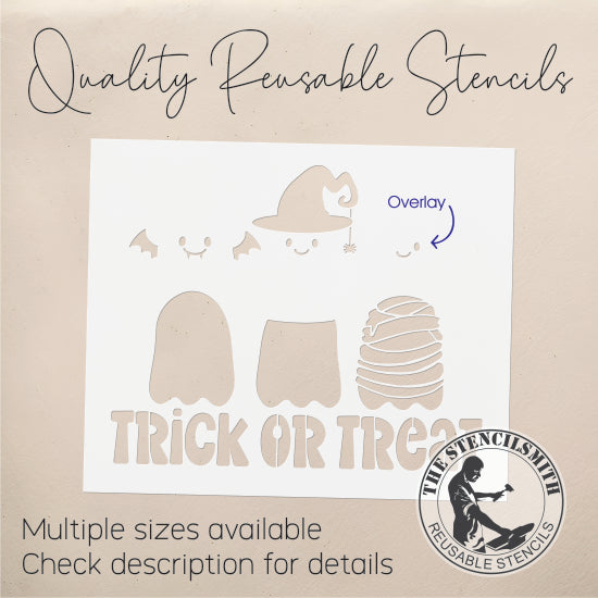 9049 Trick Or Treat Ghosts Stencil
