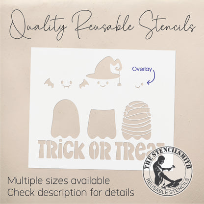 9049 Trick Or Treat Ghosts Stencil