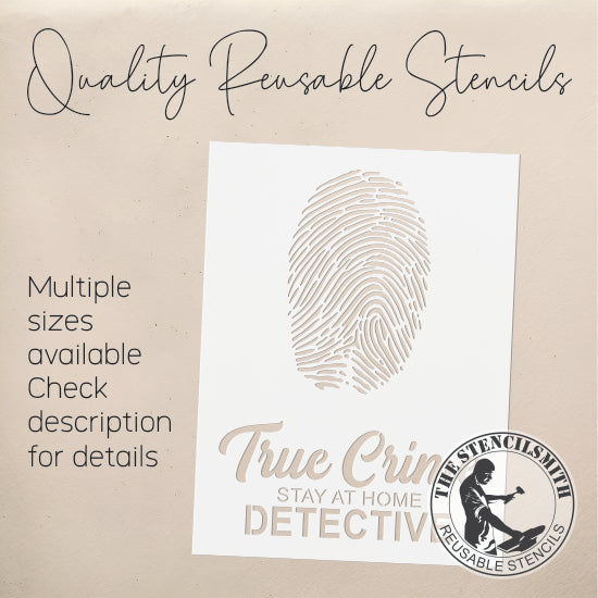9057 True Crime Detective Fingerprint Stencil