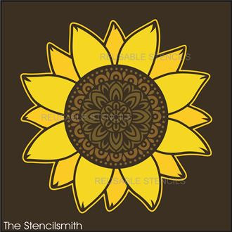 Sunflower Mandala Sticker 2 Sizes Available Clear Edge Yeti