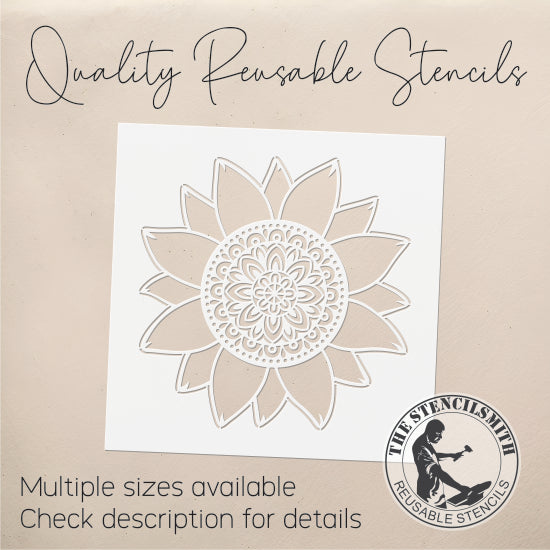 9067 Sunflower Mandala Stencil