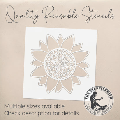 9067 Sunflower Mandala Stencil