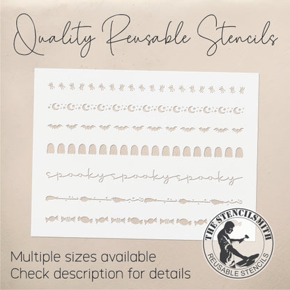 9071 Halloween Borders Stencil