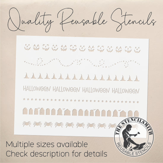 9072 Halloween Borders Stencil