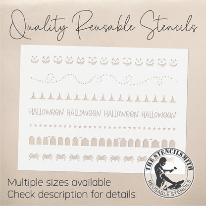 9072 Halloween Borders Stencil