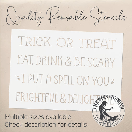 9074 Halloween Phrase Collection Stencil