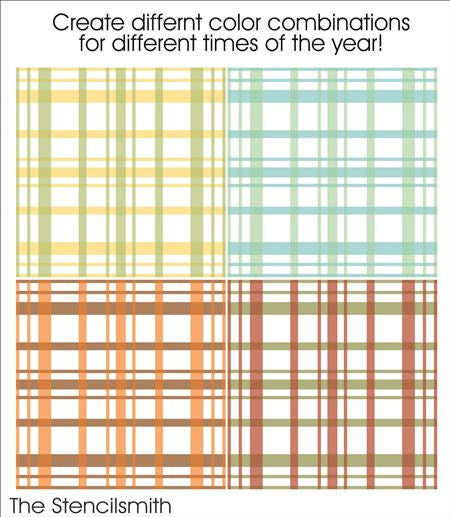 9080 - Plaid Pattern Stencil - The Stencilsmith