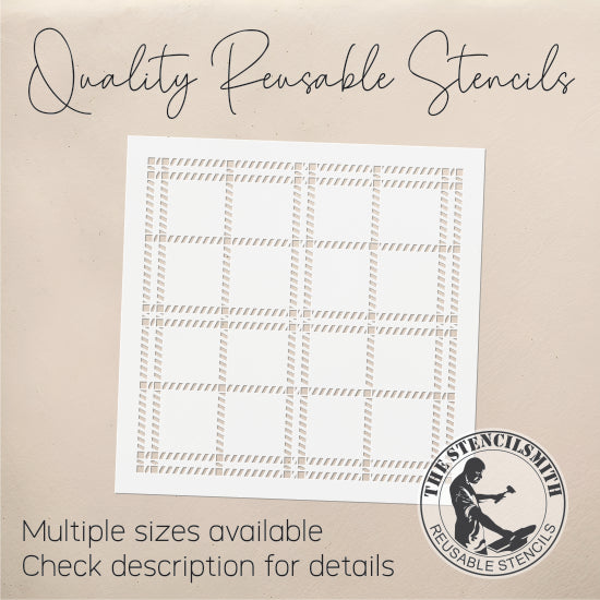 9082 Plaid Pattern Stencil