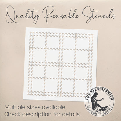 9082 Plaid Pattern Stencil