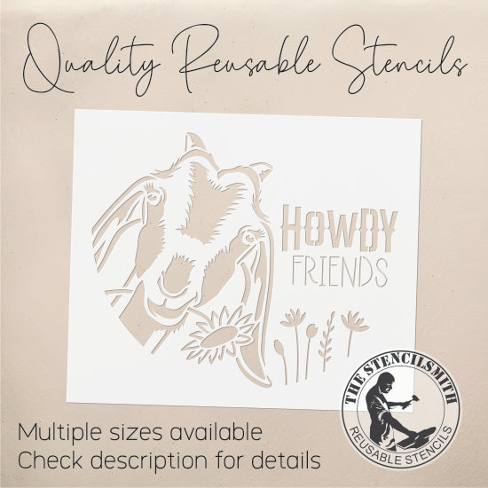 9086 Howdy Friends Goat Stencil