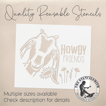 9086 Howdy Friends Goat Stencil