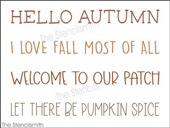 9093 Fall Phrase Collection stencil - The Stencilsmith