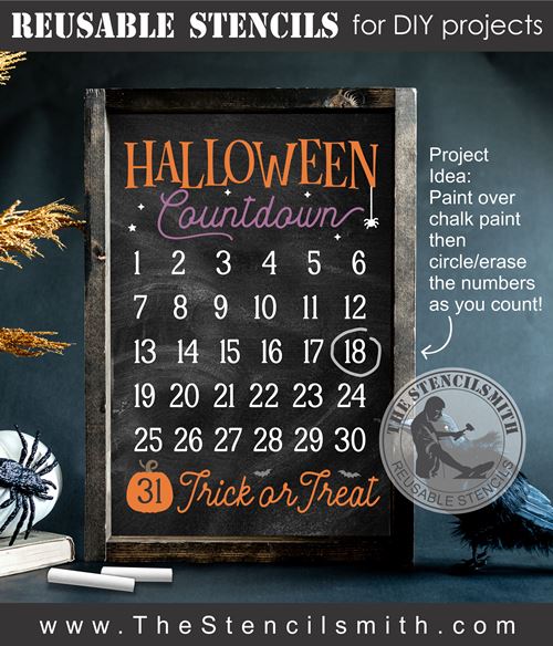 9094 Halloween Countdown stencil - The Stencilsmith
