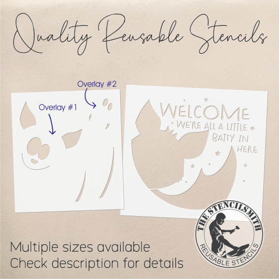 9096 Welcome Batty Stencil