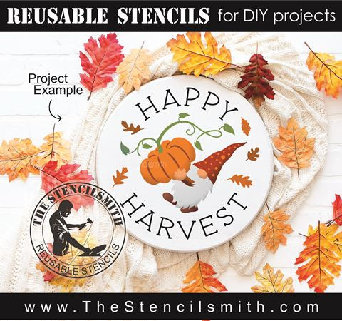 9097 Happy Harvest gnome stencil - The Stencilsmith