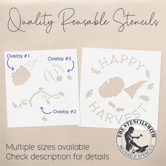 9097 Happy Harvest Gnome Stencil