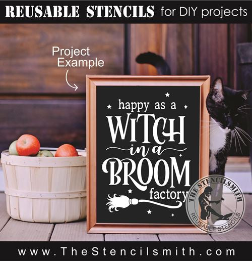 9098 happy as a witch stencil - The Stencilsmith