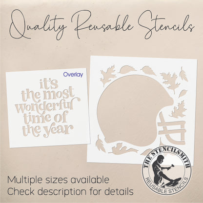 9109 It's The Most Wonderful Time Football Stencil