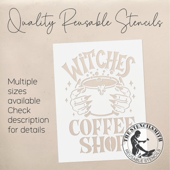 9115 Witches Coffee Shop Stencil