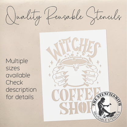 9115 Witches Coffee Shop Stencil