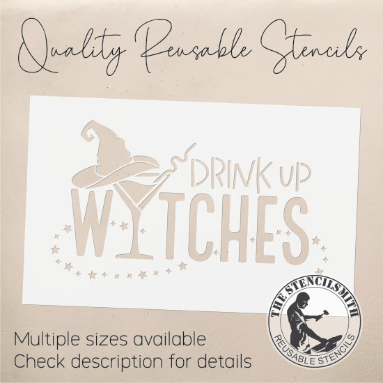 9116 Drink Up Witches Stencil