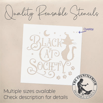9118 Black Cat Society Stencil