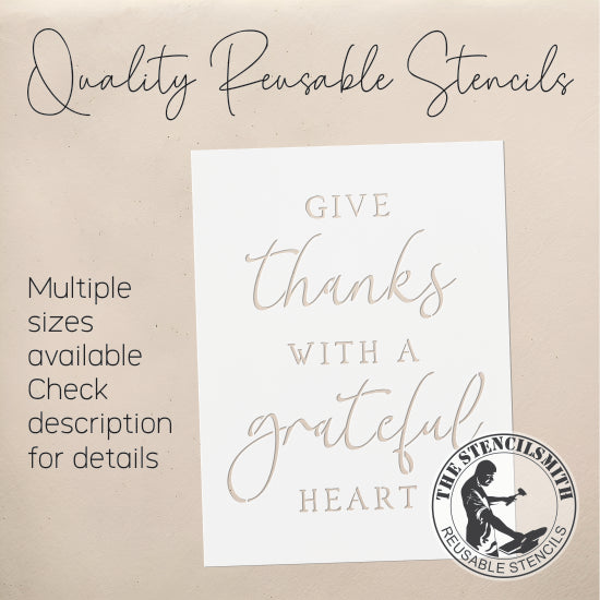 9124 give thanks with a grateful heart stencil