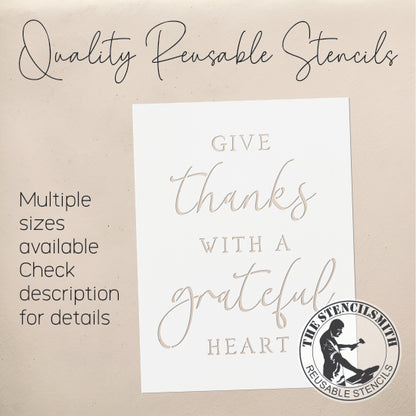 9124 give thanks with a grateful heart stencil