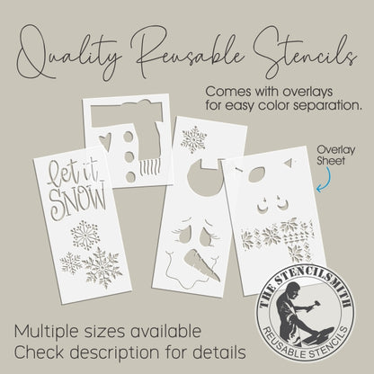 9134 Let It Snow Snowman Leaner Stencil