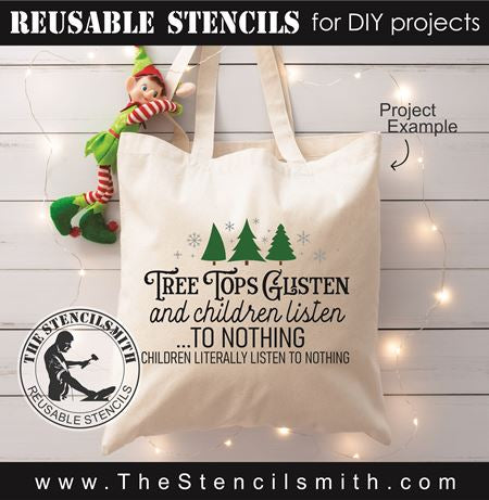 9139 tree tops glisten stencil - The Stencilsmith