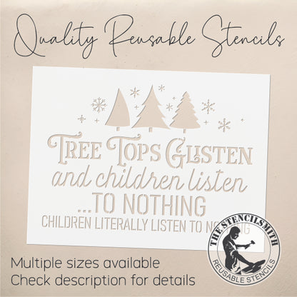 9139 Tree Tops Glisten Stencil