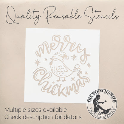 9141 Merry Chickmas Stencil