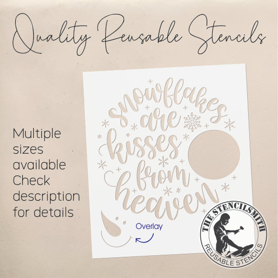 9143 Snowflakes Are Kisses Stencil