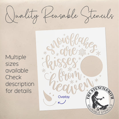 9143 Snowflakes Are Kisses Stencil